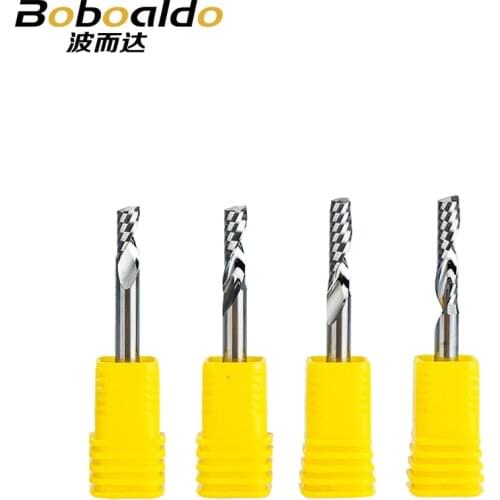 2pcs/set 4mm Single Flute Spiral Cutter 2A TOP Quality router bit CNC For Acrylic PVC MDF End Mill Carbide Milling Cutter