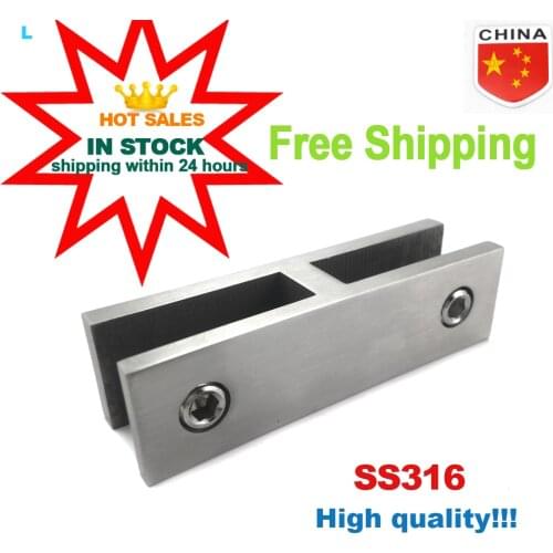 YL Free Shipping Glass Clamp 180 Degree Bracket