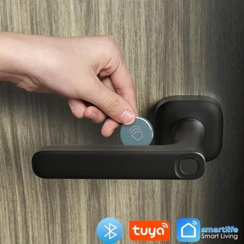 Yeeuu 2020 New Fingeprint Door Lock Bluetooth Support Tuya / Smartlife APP Keyless Entry Gateway For Alexa / Google Assistant