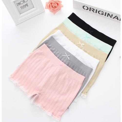 Women Safety Shorts Pants High Waist Panties Seamless Boxer Shorts Boyshorts Girls Slimming Underwear Sexy Lace Underpants