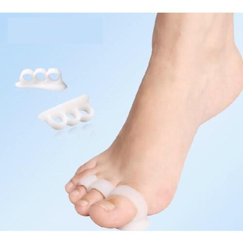 1pair Toe Corrector Toes Separator For Toes Pads Feet Care Bunion Gel Guard Remove Corns Feet Silicone Finger Protector