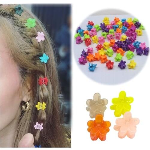 Jelly color small grab clip bang clip children hair ornaments color girl baby cute headdress claw clip hair card 1pcs