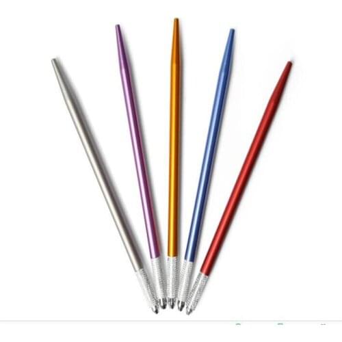 10 Pcs Permanent Manual Eyebrow Makeup Tattoo Pen Eyebrow Microblading Tebori Pen By Free Shipping