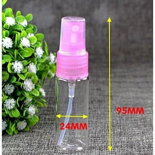 200pcs/lot 20 ml Transparent Plastic Spray Bottle Refillable liquid Bottle Perfume PET Bottle lin3604