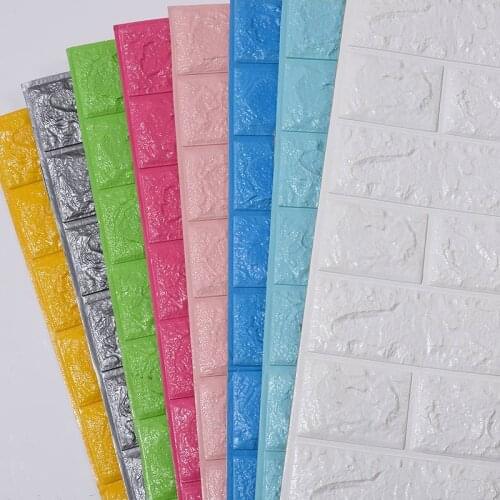 3D Brick Wall Stickers Living Waterproof Foam Room Bedroom DIY Adhesive Wallpaper Art home Wall Decals