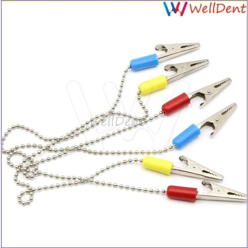 5 Pcs Dental Clips Bib Holder Napkin Flexible Ball Chain Sale Dental Materials Dentist Tools