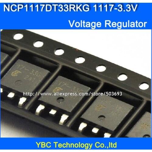 50pcs/lot Three-terminal Regulator NCP1117DT33RKG 117 1117-3.3V Regulator Voltage IC