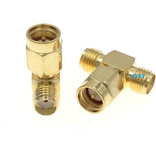 SMA Male To Dual 2 SMA Female Triple T Wifi Antennas Adapter Connector