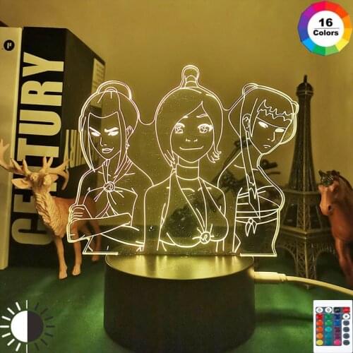 Acrylic Led Night Light Avatar The Last Airbender for Kids Child Bedroom Decor Nightlight Avatar Ty Lee 3d Lamp Gift