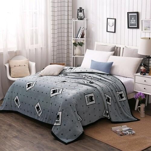 Anime High quality Thicken plush bedspread blanket 200x230cm High Density Super Soft Flannel Blanket for the sofa/Bed/Car