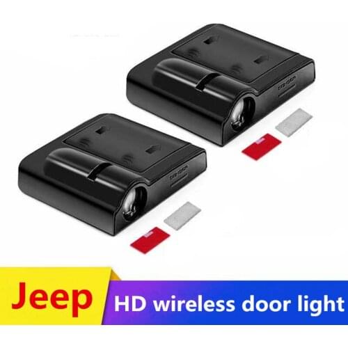 Car Led Door Light Projector Logo Laser Welcome Light For Jeep Cherokee XJ KJ KK Compass Wrangler JK MK Grand Cherokee WJ WK WL