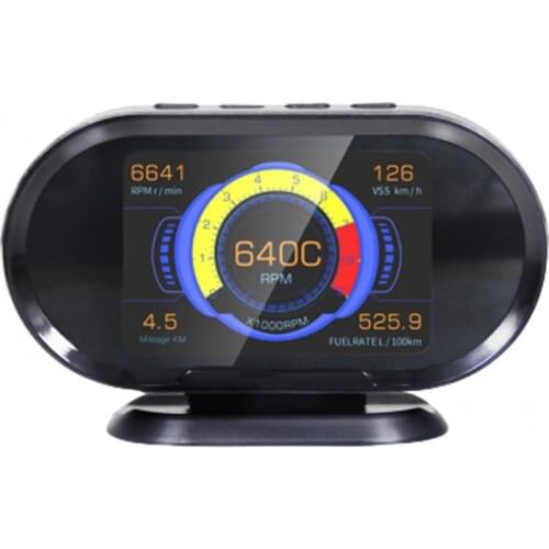 KW206 2 in 1 Car OBD Fault Scanner HUD Head-up Display Speedometer Boost Gauge Car Accessories
