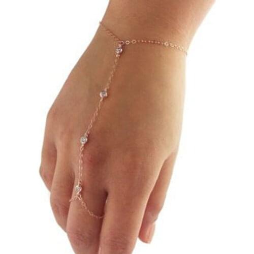 Hand chain Fashion wedding Jewelry Rhinestone Studded present Wristband women bracelets & bangles for women Bracciali