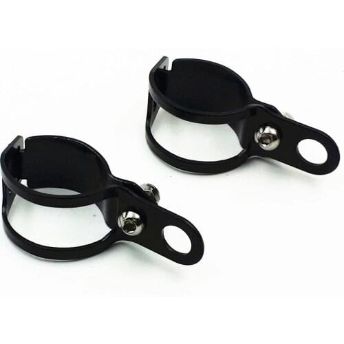 Black Adjustable Turn Signal Relocator Fork Clamps Bracket for Harley Honda Kawasaki Suzuki Yamaha Cafe Racer Cruier Vintage