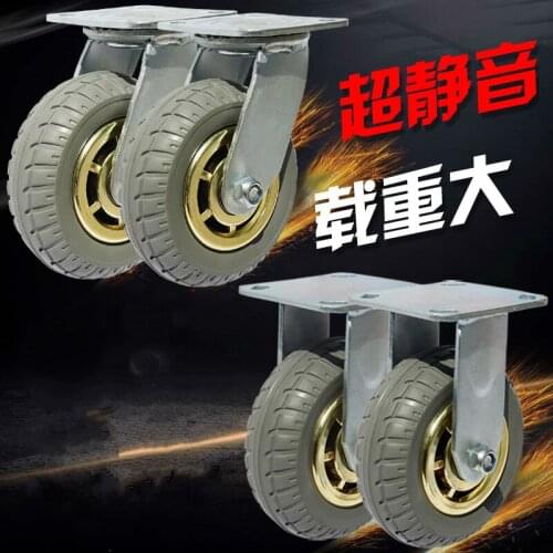 DHL 10cm caster solid rubber tire trolley wheel bearing caster universal mute Industrial small carts medical bed wheel