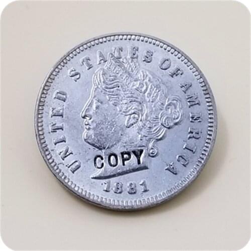 COPY REPLICA 1881 Liberty Nickel Patterns COIN COPY FREE SHIPPING