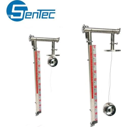 Mechanical Stainless Steel Flat Bottom Cone And Dome Container Buoy Level Gauge