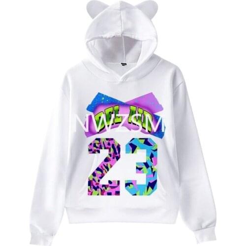 Mens 3D Digital color printing Buttons Homme Streetwear Tees Shirts Hip Hop Bel Air 23 childrens clothing cat ears sweatshirt