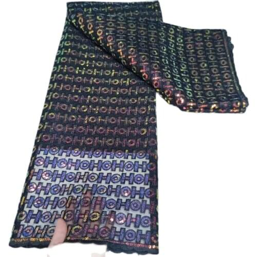 New Arrival Design Fashionable Tulle Embroidery French Net Lace Fabric 20BZL-62402 with Sequins for Party Dress