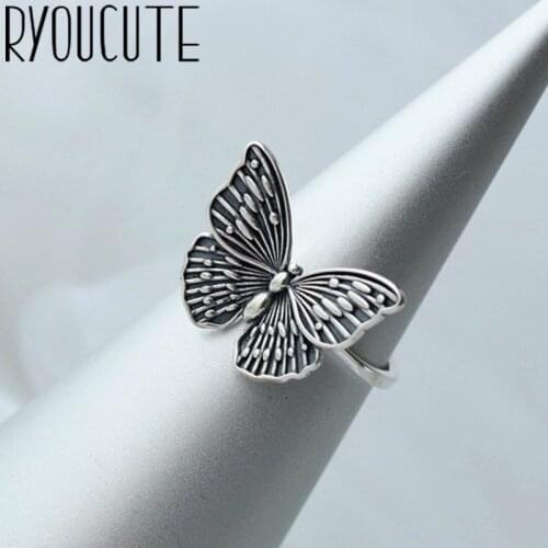 New Arrivals Vintage Big Butterfly Rings For Women Men Large Adjustable Size Finger Ring Fashion Jewelry 2021