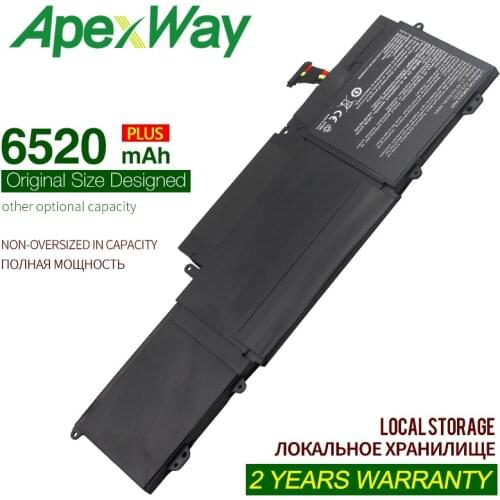 ApexWay C23-UX32 laptop battery for ASUS vivobook u38n U38N-C4004H zenbook ux32 ux32vd ux32la 7.4v 6520mah