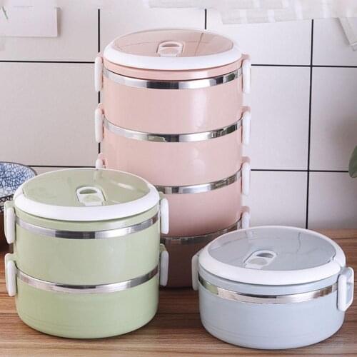 Steel Lunch Box Eco Friendly Plastic Thermal Food Container Portable Lunch Box For Kids Office School Bento Lunch Box