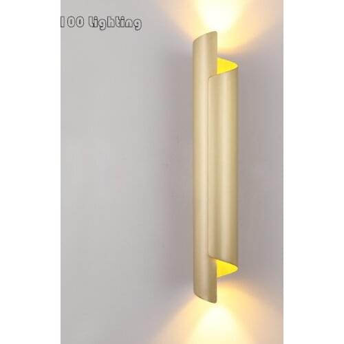 Gold/Black/White Metal LED Wall light Lving room Bedroom Wall lamp Stairs Aisle Wall Sconce 90-260V Surface Mount Atmosphere