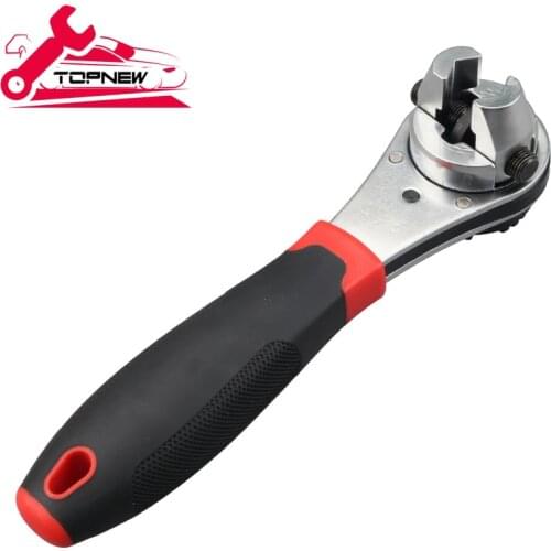 Ratcheting Socket Wrench, Hi-Spec 6-22mm Ratchet Adjustable Wrench Universal Key Torque Wrench Spanner Pipe Wrench Multitool