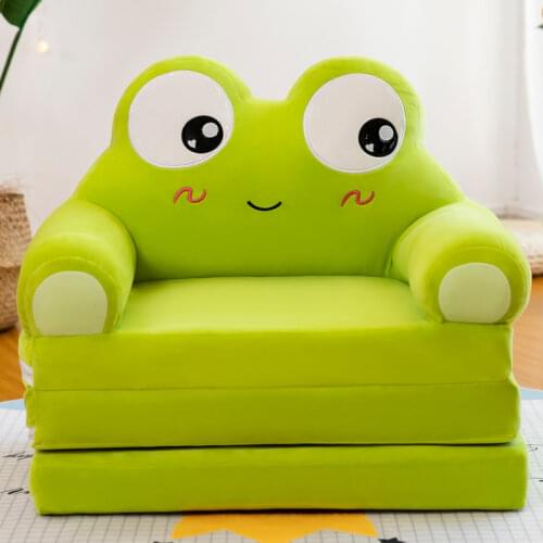Three-layer Folding Kid Sofa Bed Nap Fashion Cartoon Crown Seat Cute Baby Stool Kindergarten Cushion Lazy Sofa Child Chair