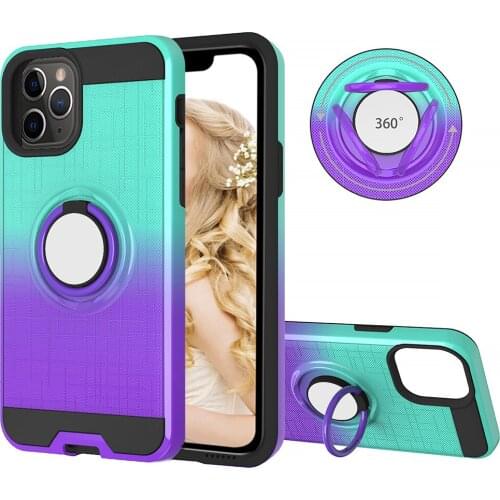 New Finger Ring Holder Shockproof Phone Case For iPhone 6 6S 7 8 Plus X XS 11 Pro Max XR 2 in 1 TPU+PC Stand Back Cover Capa