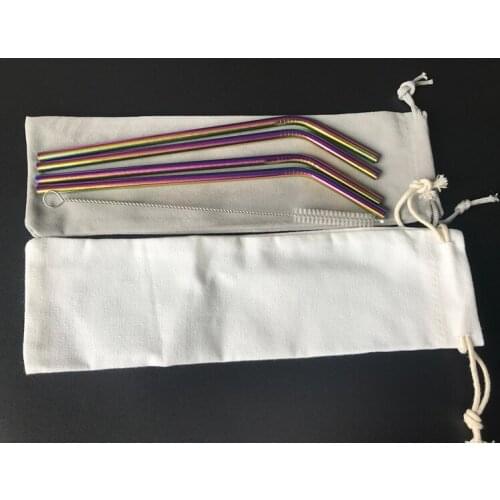 Wowshine 50 Pcs/Lot Gray Fabric Cloth Sack Storage Straw bag Reusable Straw Pouch Picnic Camping Chopsticks Spoon Tableware