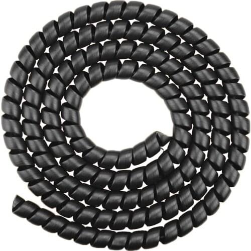 8mm 1m Electric Scooter Brake Pipe Protection Spiral Wrap Winding Wire Protector Cover for Xiaomi M365 Black Red