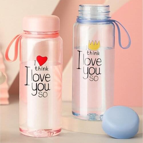 Healthy Practical Transparent Plastic Water Cup Drinking Bottle Premium Water Cup Nice-looking for Household