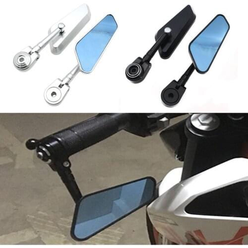 Aluminum Motorcycle Handle Bar End Rear Side Rearview Mirrors For Kawasaki NINJA 125 400 300 250 1000 650