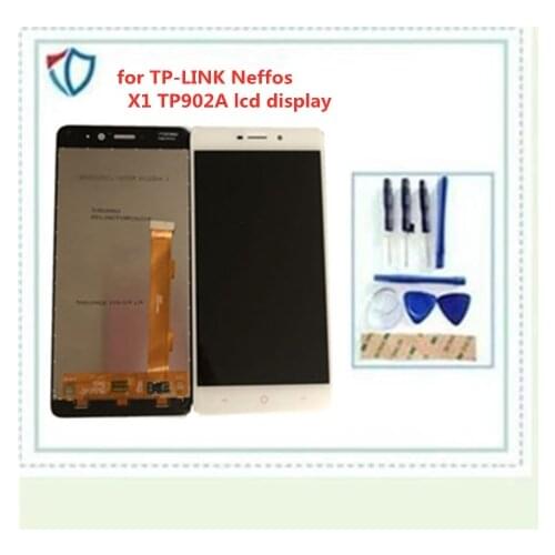 Original 5.0inch for TP-LINK Neffos X1 TP902A lcd display with touch screen with tools sticker for phone replacement