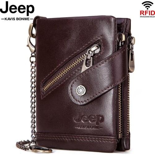 2020 New Fashion Mens Wallet Rfid Genuine Leather Short Wallets Male Multifunctional Cowhide Purse Mini Coin Pocket Portomonee