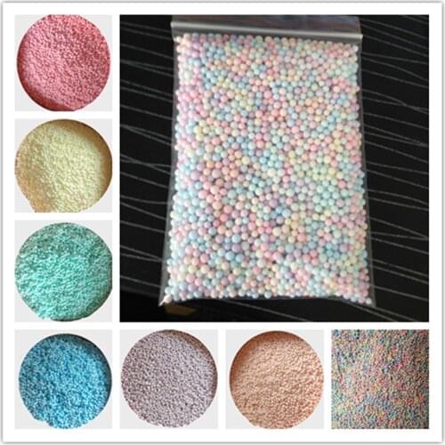 4-6mm Polystyrene Balls wedding decoration DIY Snow ball gift box filler foam ball granule color styrofoam slime granule
