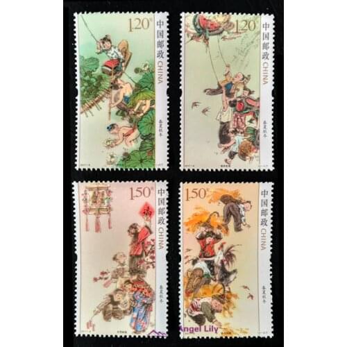 4 PCS / set Chinese Spring summer autumn winter China Postage Stamps all New for collection 2017-6