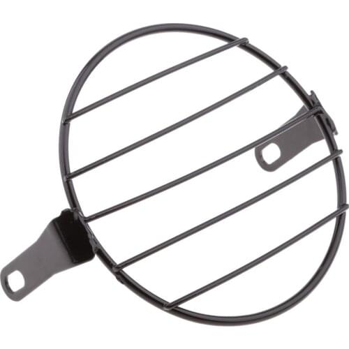 6.7 Inch Black Motor Headlight Lamp Mesh Grille Cover Mask Net