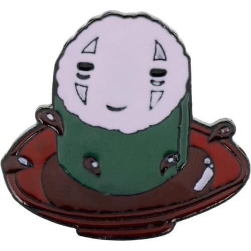 A Voyage of Chihiro Faceless Man Cartoon Pins Brooch Enamel Pin значки for Bag Clothes accessories
