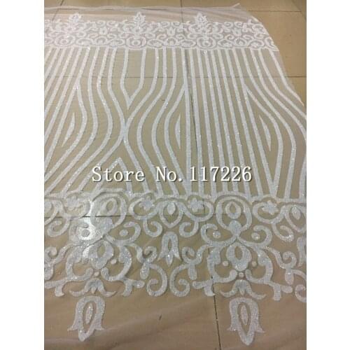 African net lace for women dress New Arrival african Tulle lace fabric with glitter in white color
