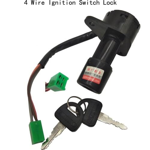 A513 Motorcycle Motorbike 4 Wire Ignition Switch Lock Fuel Gas Tank Cap Cover Lock Steering Lock Set For Suzuki GS125 GS 125