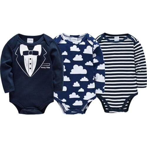 Kavkas Baby Clothing Summer 100%Cotton Long Sleeve Black Theme 3 Piece Set Kid Clothes зимний комбинезон дети