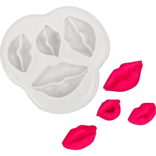 HILIFE Fondant Cake Cookie Chocolate Decorating Tools Mini Lips Cake Mold Embossing Cutter 3D Silicone Cake Mold