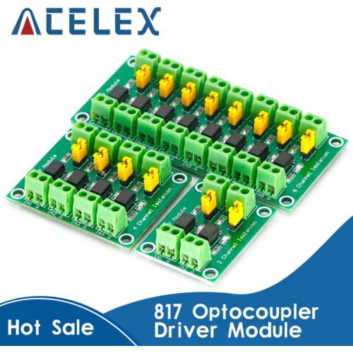 PC817 3.6-30V 2 4 Channel Optocoupler Isolation Board Voltage Converter Adapter Module Driver Photoelectric Isolated Module 817