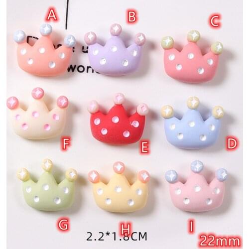 Cabochons Crown 20pcs Resin Decoration Crafts Beads Flatback Cabochon Scrapbook Kawaii DIY Embellishments Accessories Buttons