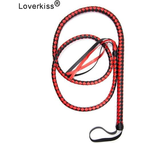 Loverkiss 190cm Long Horse Whip Bdsm Sex Flogger Erotic Toys Sex Products,Faux Leather Bull Whip Sex Fetish Adult Slave Game