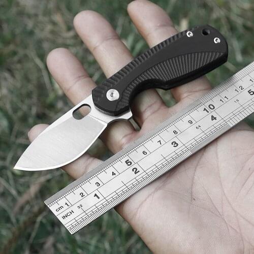 Mini Folding Knife M390 Blade G10 Fiber Handle Pocket Knife Outdoor Tactical Knife Survival Knife Pocket EDC Knife