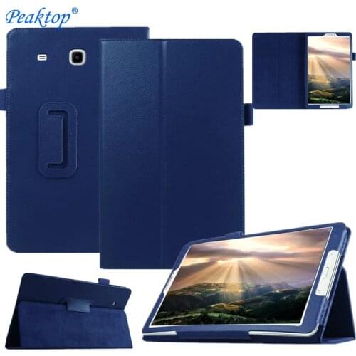 Fashion Top Quality PU Leather Leather Stand for Samsung Galaxy Tab E 9.6 T560 T561 Tablet Case Cover Protective case + film+pen
