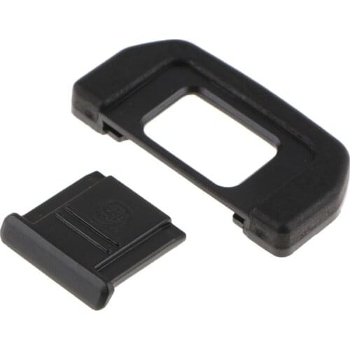 Specially Designed Viewfinder Eyecup Eyepiece + Hot Shoe Cover for Nikon D7500 - Mounts Easily and Securely